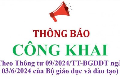 CÔNG KHAI THEO THÔNG TƯ 09